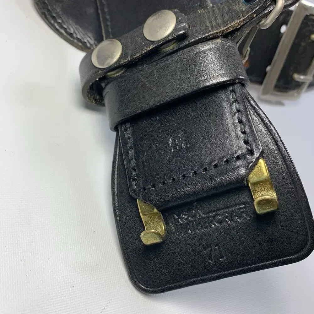 Triple K Mixson 71 Leather Duty Belt Size 36 Black w/ Accessories